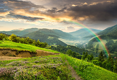 Fototapeta Landscape with rainbow 24815